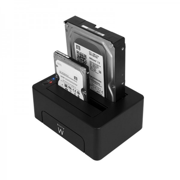 Ewent ew7014 dock station dual 2.5"-3.5" usb 3.1